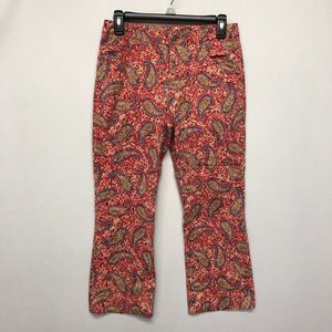 RALPH Ralph Lauren Women Chino Flat Front Capris Pants Size 4 Paisley M110 -26